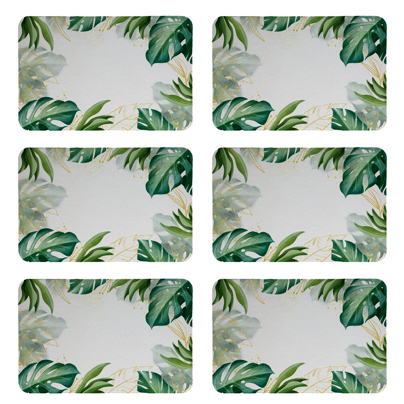 زیربشقابی طرح برگ کد 8481 مجموعه 6 عددی