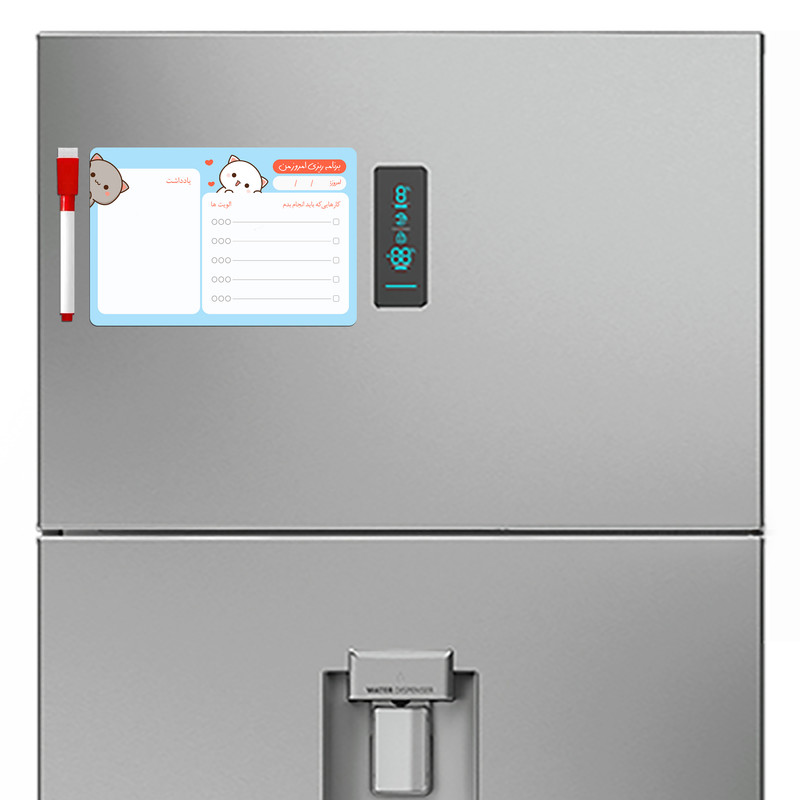 تخته وایت برد جیک جیک مدل w02 سایز 10×15 سانتی متر به همراه پایه و ماژیک