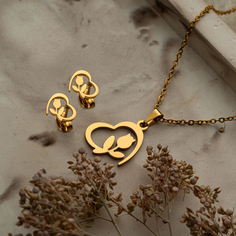 نیم ست زنانه مدل قلب و گل نیم ست زنانه مدل قلب و گل