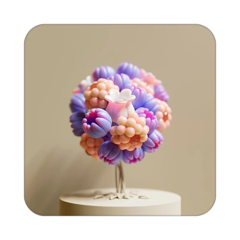 زیر لیوانی کاکتی طرح گل مدل mp15968