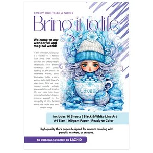 کاغذ چاپی A4 لاژید مدل رنگ آمیزی طرح اسم آناهید بسته 10 عددی