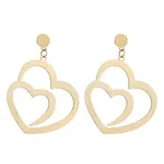 گوشواره طلا 18 عیار زنانه قیراط طرح قلب کد GH3971