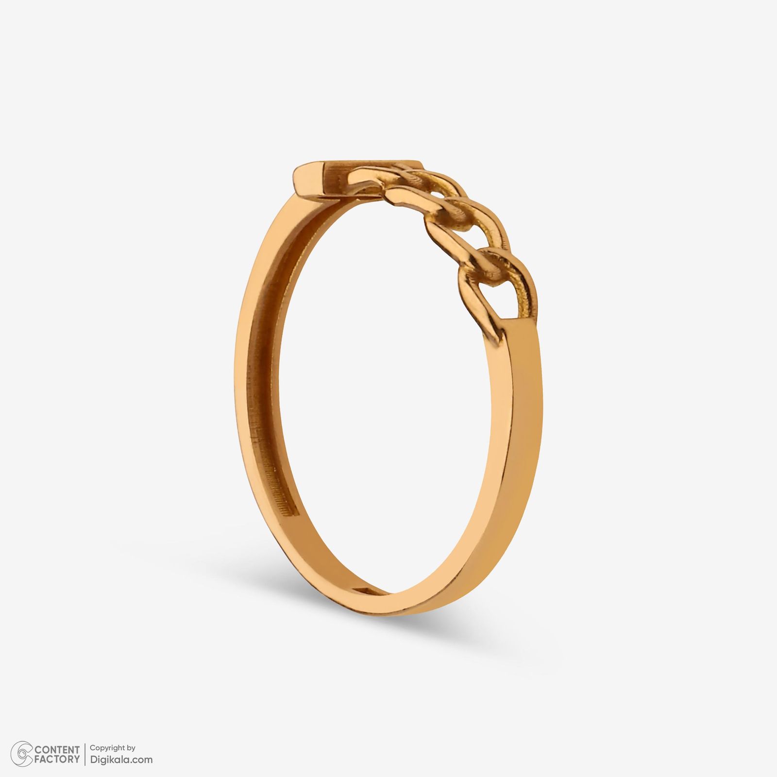 انگشتر طلا 18 عیار زنانه با طرح کارتیه حافا گلد مدل r013 سایز 56 -  - 3