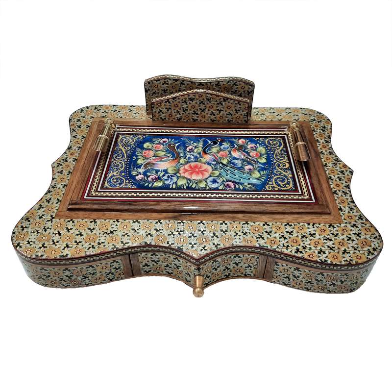قلمدان خاتم کاری مدل کنگره ای کوچک کد 113