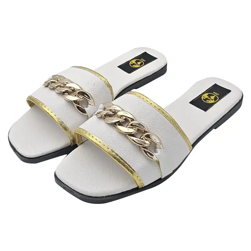 صندل زنانه سیی مدل زنجیری کد 2104.1