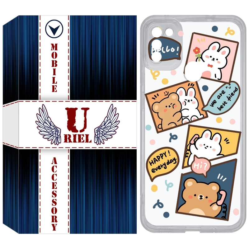 کاور یوریل مدل Clear کد 19 طرح خرگوش و خرس مناسب برای گوشی موبایل سامسونگ Galaxy A11 / M11