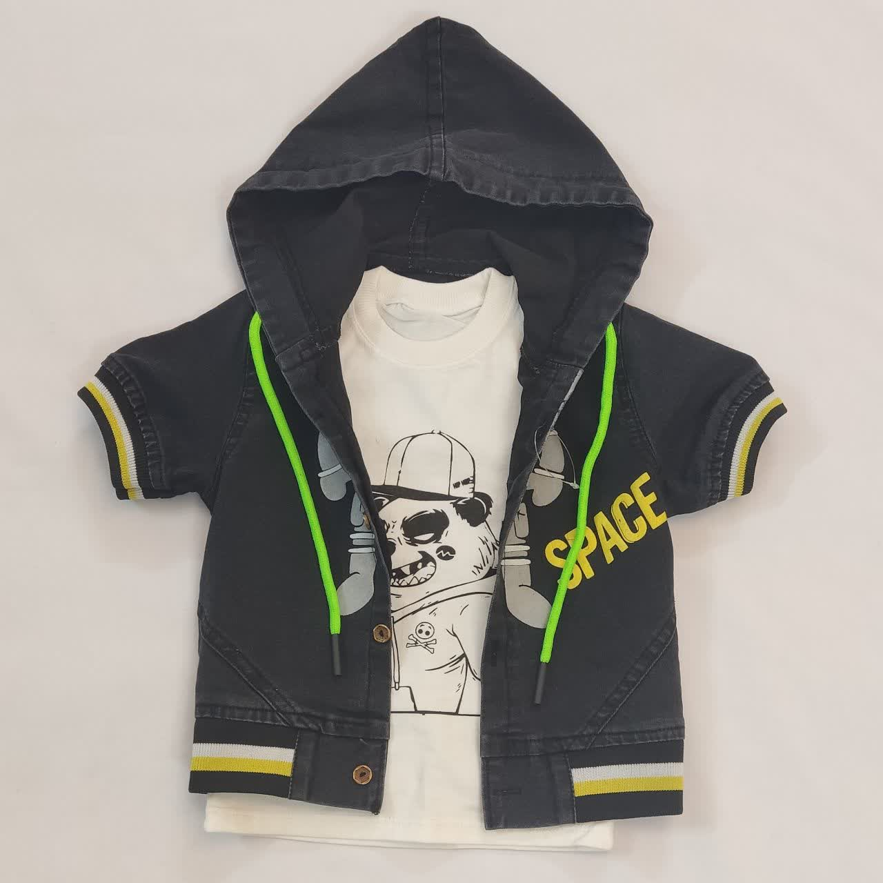 ست 3 تکه لباس پسرانه مدل آدم آهنی کد 5060