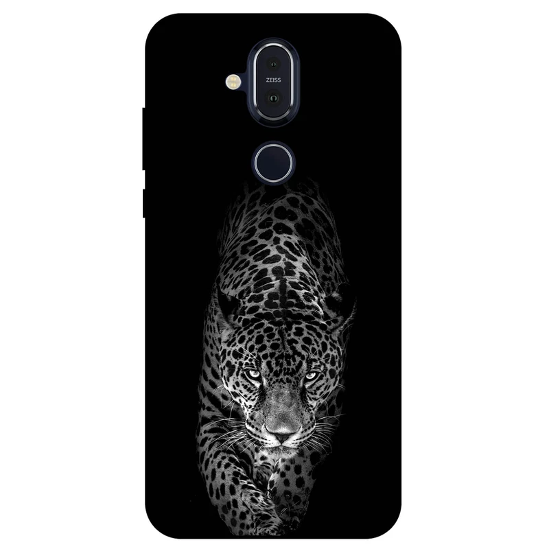 کاور مگافون طرح پلنگ مدل 1879 مناسب برای گوشی موبایل نوکیا 8.1 / X7 
