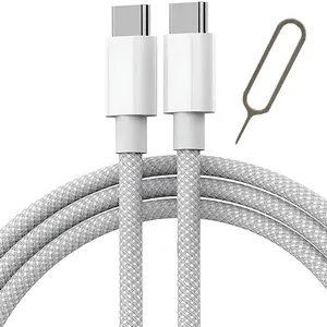 کابل USB-C آیرون ایکس مدل IPHONE16MAXPRO طول 1 متر به همراه سوزن سیم کارت