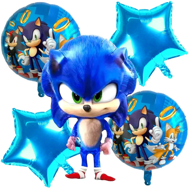 بادکنک فویلی طرح سونیک کد DB21 مجموعه 5 عددی