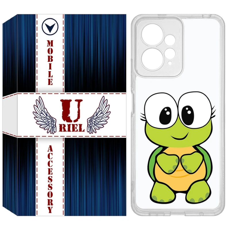 کاور یوریل مدل Clear کد 59 طرح لاکپشت مناسب برای گوشی موبایل شیائومی Redmi Note 12 4G