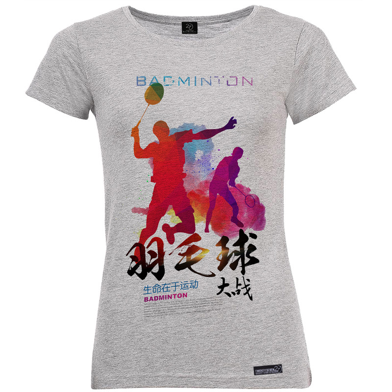 تی شرت آستین کوتاه زنانه 27 مدل Badminton Advertisement کد MH890