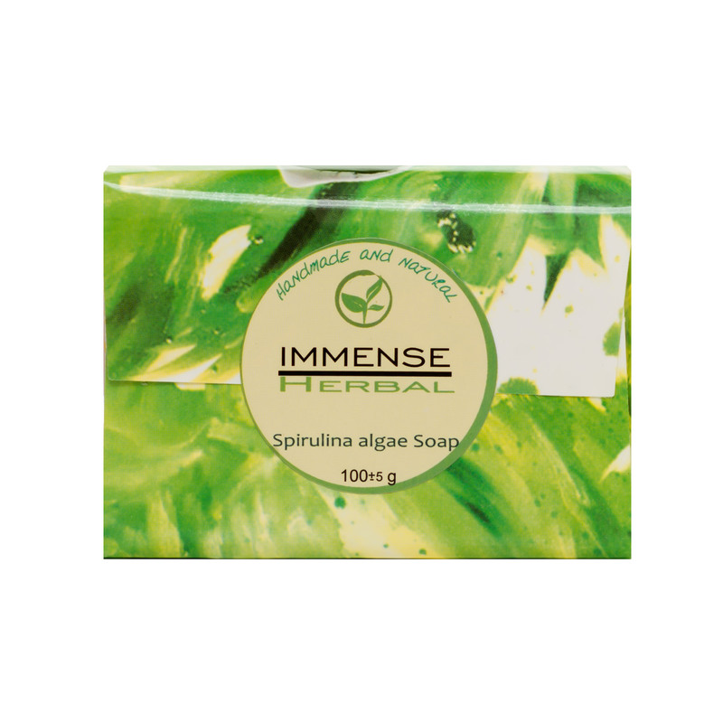  صابون شستشو ایمنس هربال مدل Spirulina Algae  وزن 100 گرم