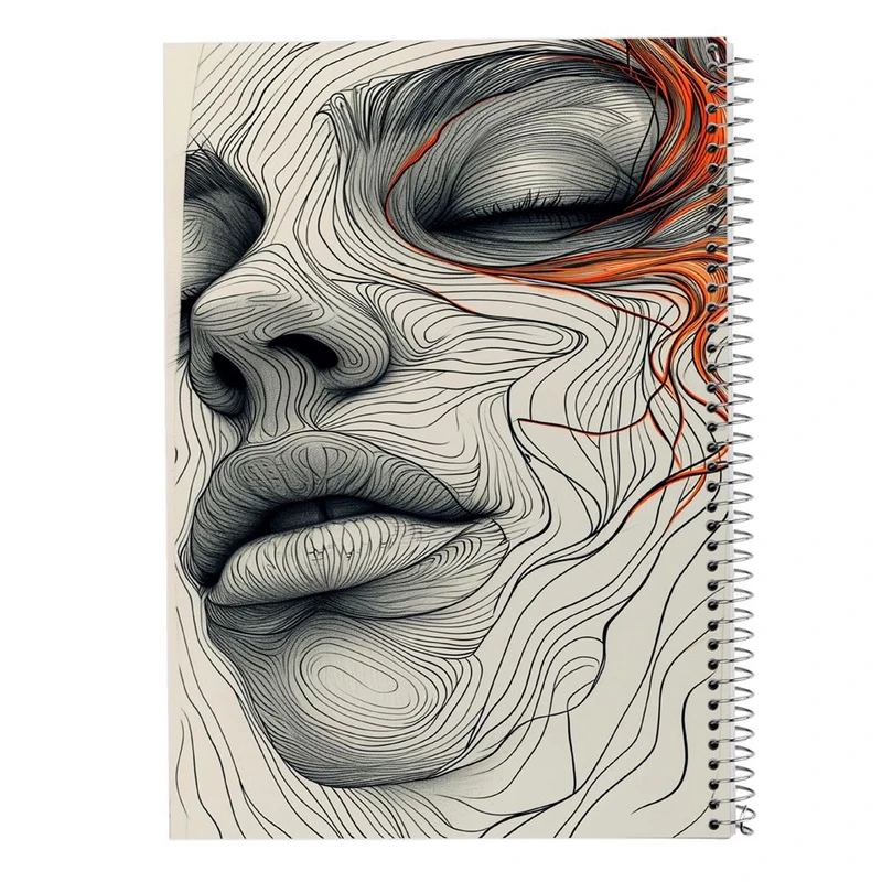 دفتر ژورنال نویسی 50 برگ مدوپد مدل نقطه ای طرح نقاشی آدم کد DF15690