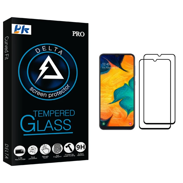 محافظ صفحه نمایش پی کی مدل Delta Glass مناسب برای گوشی موبایل سامسونگ Galaxy A30 بسته دو عددی