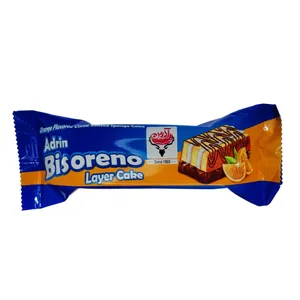  کیک پرتقالی با روکش کاکائو لایه ای آدرین - 50 گرم بسته 24 عددی