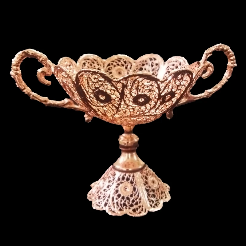 قنددان ملیله کاری مسی مدل سرنا کد303