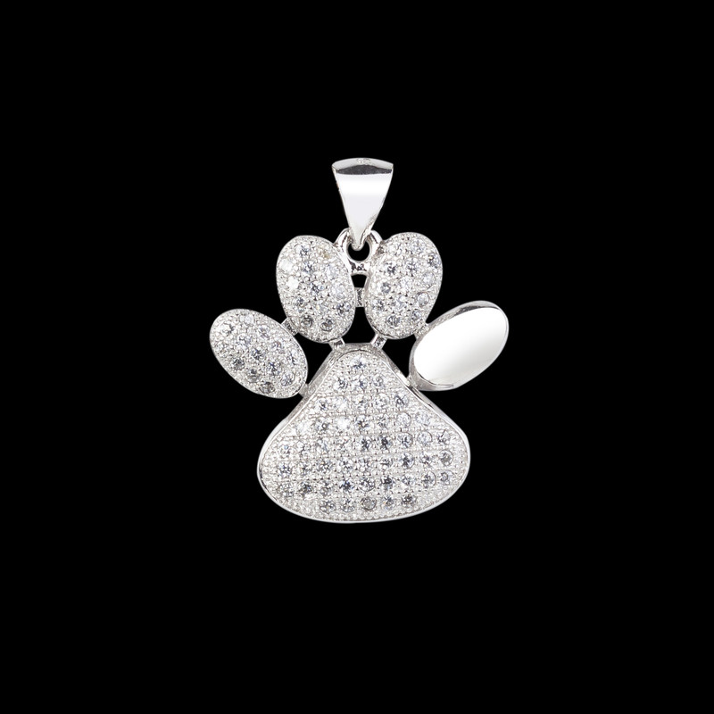 آویز گردنبند نقره زنانه مدل فانتزی کد NG2607