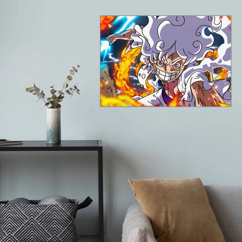 پوستر گوفی مدل والپیپر مانکی دی لوفی انیمه وان پیس طرح Luffy One Piece Anime Wallpaper کد WT39