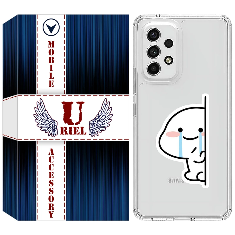 کاور ژله ای یوریل قاب مدل Clear کد 91 طرح اشک مناسب برای گوشی موبایل سامسونگ Galaxy A23 4G