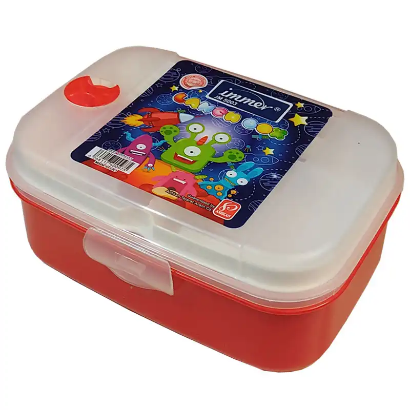 ظرف غذای کودک ایمر کد JM5003 طرح موجودات فضایی مجموعه 4 عددی