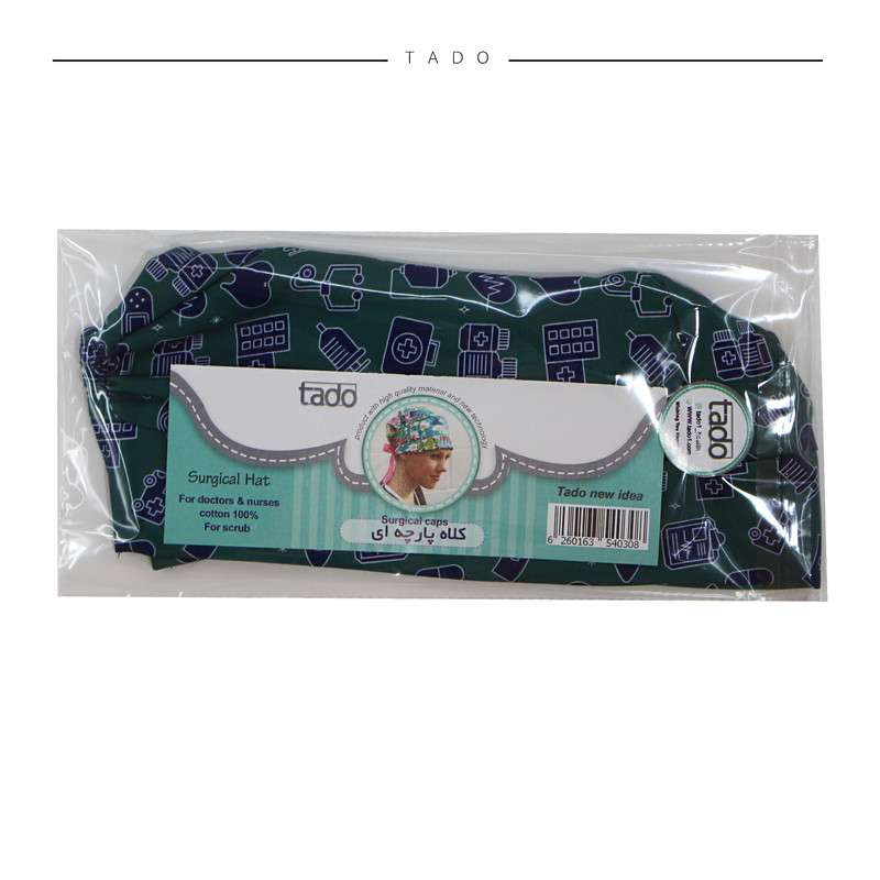 ست کلاه و روپوش پزشکی مردانه تادو مدل RO27