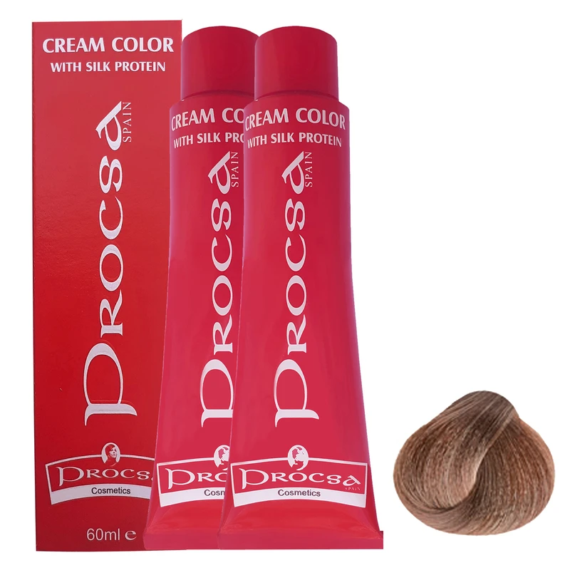 رنگ مو پروکسا سری Chocolate شماره 6.37 حجم 60 میلی لیتر رنگ بلوند شکلاتی تیره مجموعه 2 عددی