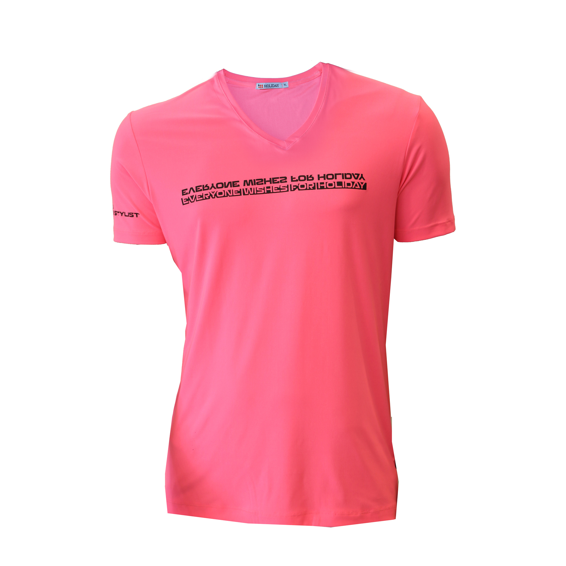 تی شرت ورزشی مردانه هالیدی مدل  6196 رنگ صورتی