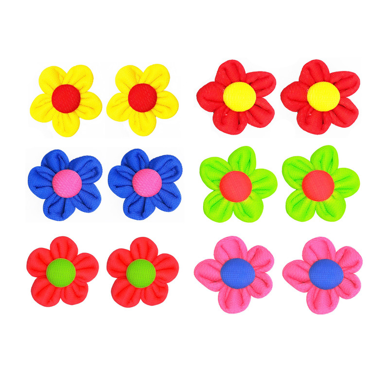 کش مو زنانه مدل گل بسته 12 عددی