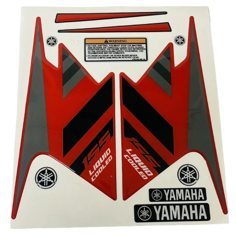 پد برچسب گلگیر و پالونی موتور سیکلت وارون مدل W-36-RD مناسب برای یاماها آیروکس بسته 2 عددی