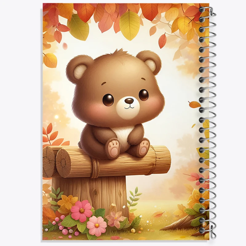 دفتر ژورنال نویسی 50 برگ خندالو مدل نقطه ای طرح خرس کیوت کد N1909