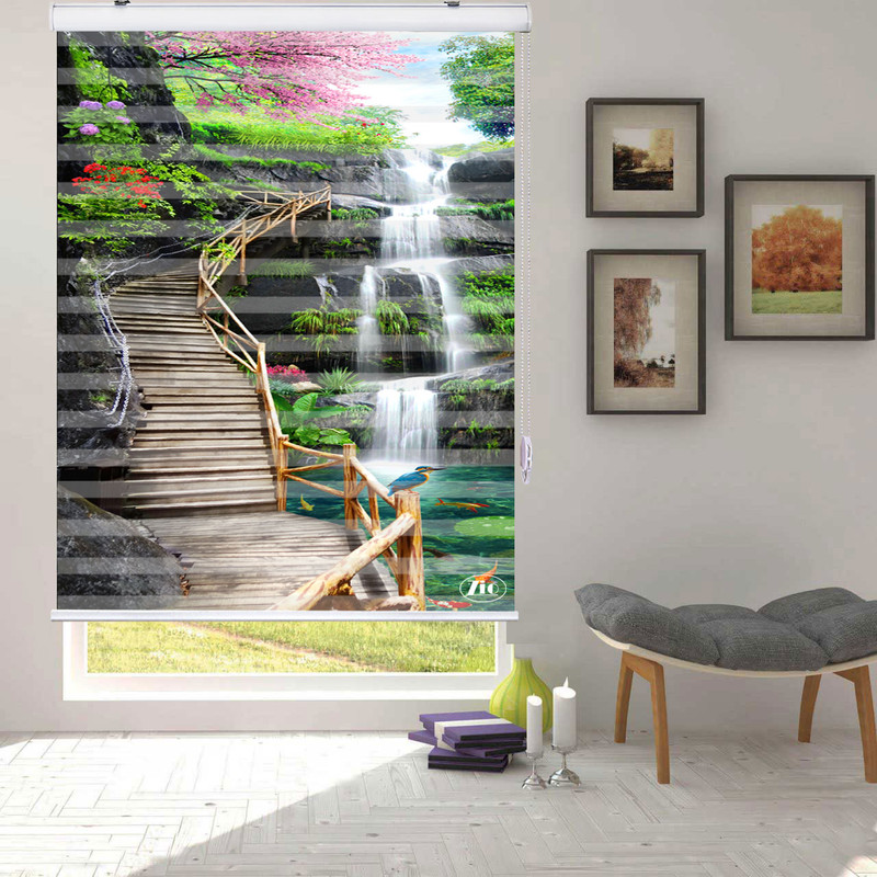  پرده زبرا زیو مدل L5076 سایز 100x280 سانتی متر