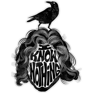 استیکر لپ تاپ طرح I Know Nothing کد ST936