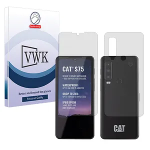 VWK Tough model matte screen protector suitable for Cat S75 mobile phone along with the back protector