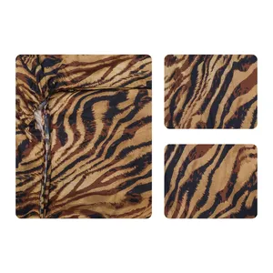 سرویس ملحفه آدنو مدل Tiger کد CH81 دونفره 3تکه