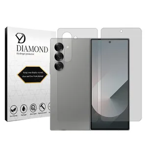 Diamond Tough model transparent screen protector suitable for Samsung Galaxy Z Fold6 mobile phone along with the back protector