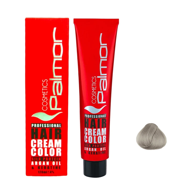 رنگ مو پالمور شماره 10.2 حجم 120 میلی لیتر رنگ بلوند دودی نقره ای