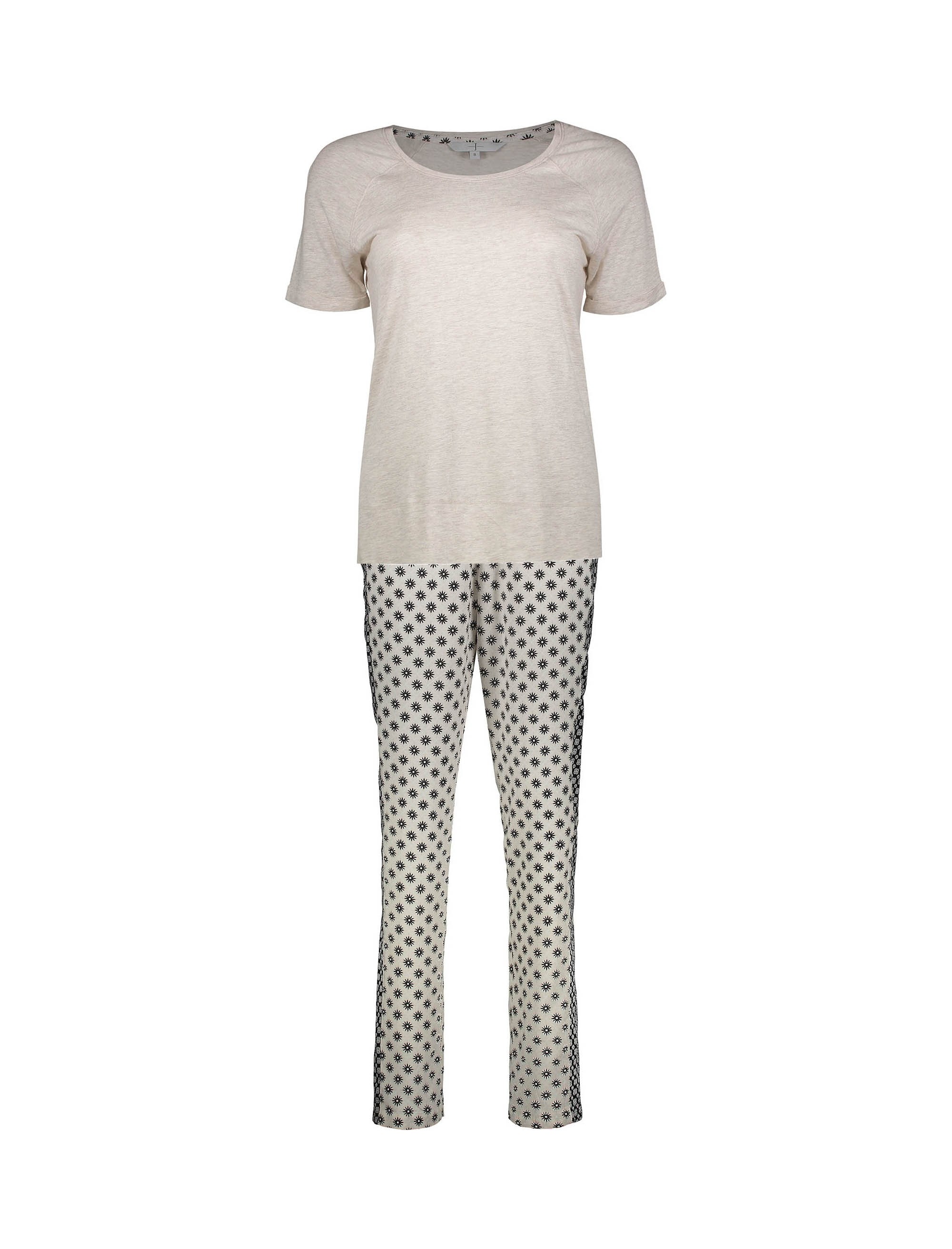 تی شرت و شلوار ویسکوز راحتی زنانه - جی بای جسپرکنران - سفيد - 1