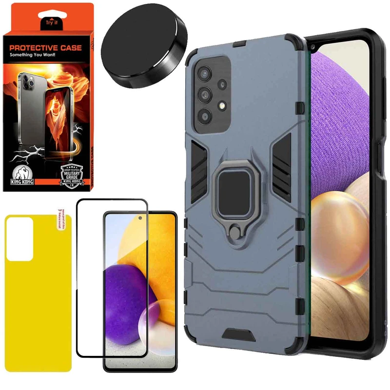 کاور کینگ کونگ مدل BATMAN مناسب برای گوشی موبایل سامسونگ Galaxy A72 به همراه محافظ صفحه نمایش و برچسب محافظ پشت و پایه نگهدارنده گوشی
