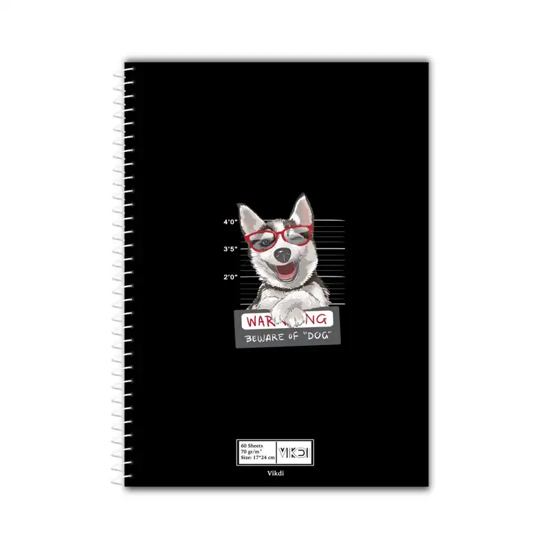 دفتر مشق 60 برگ ویکدی مدل سگ هاسکی