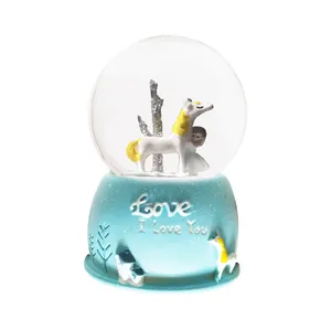 گوی مدل چراغدار طرح دختر و اسب کد 02