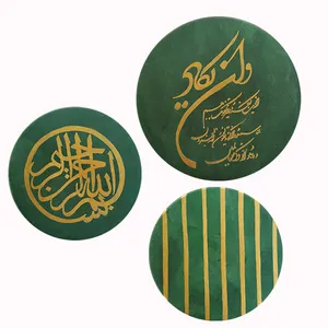 بشقاب دیوارکوب سفالی طرح و ان یکاد مجموعه 3 عددی