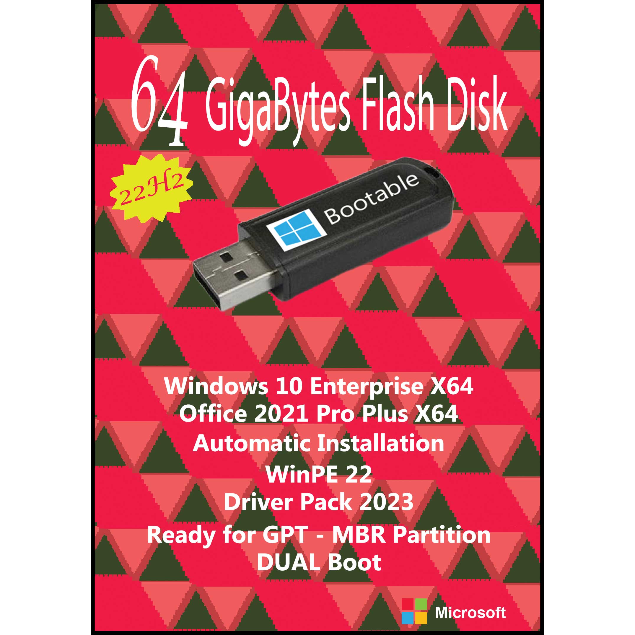 سیستم عامل Windows 10 X64 22H2 Enterprise - Driver Pack Offline - Office 2021  نشر مایکروسافت