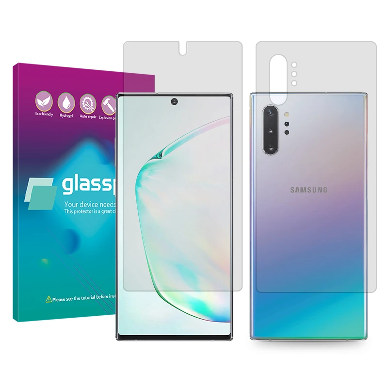 محافظ صفحه نمایش شفاف گلس پرو مدل Resistant مناسب برای گوشی موبایل سامسونگ Galaxy Note10 Plus به همراه محافظ پشت گوشی