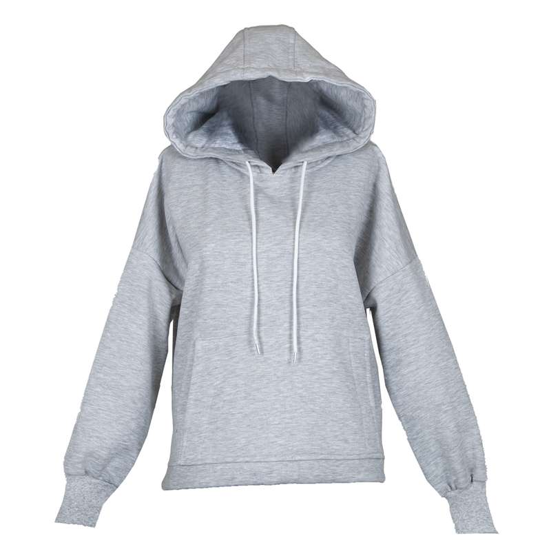 هودی زنانه مدل دورس رنگ طوسی