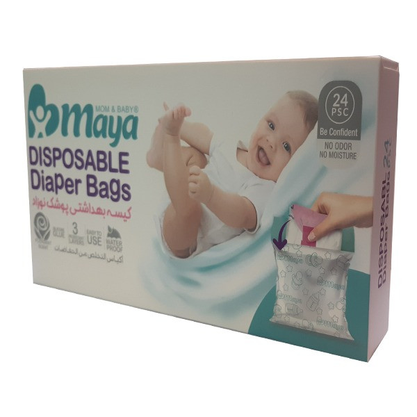 کیسه زباله پوشک مایا مدل A210 بسته 24 عددی کیسه زباله پوشک مایا مدل A210 بسته 24 عددی
