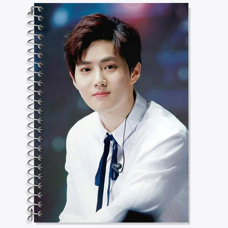 دفتر زبان 50 برگ خندالو مدل سه خط طرح سوهو گروه اکسو EXO کد 13492