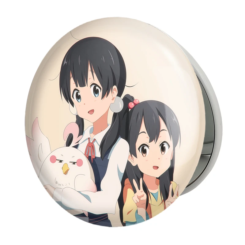 آینه جیبی خندالو طرح انکو و تاماکو انیمه فروشگاه تاماکو Tamako Market مدل تاشو کد 22485 