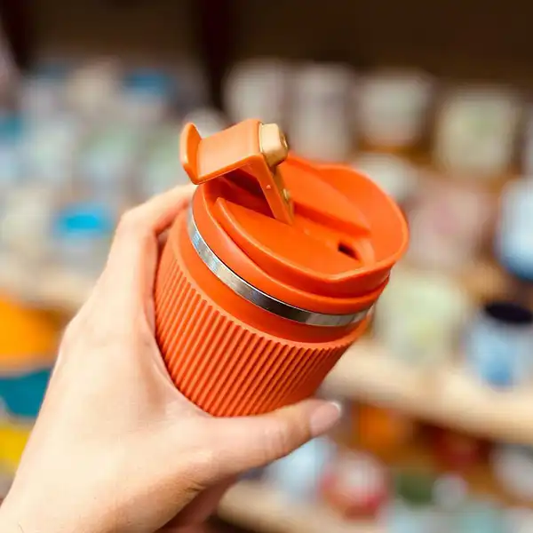 ماگ سفری دور سیلکونی orginal01 گنجایش 0.45 لیتر