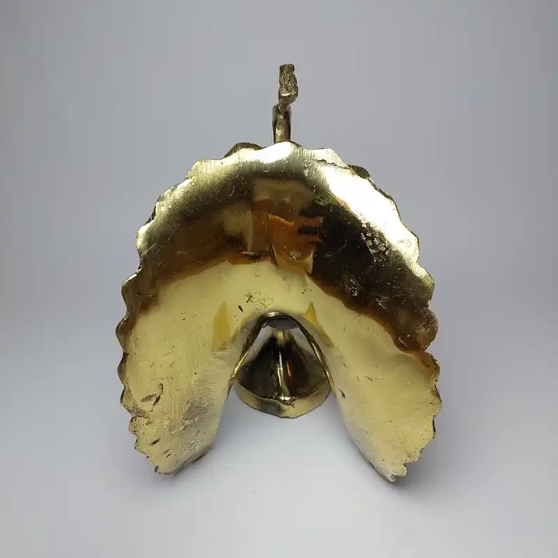 مجسمه برنجی مدل طاووس دم چتری